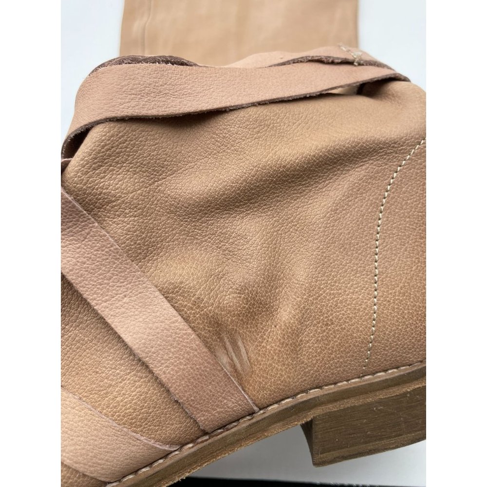 NEW Free People West End Lace Up Over Knee Boot 38 Leather - Picture 12 of 16